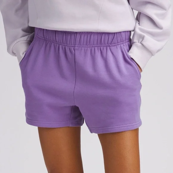 GUC Basin + Range Women’s French Terry Sweat Shorts in lavender (100% cotton) - Picture 12 of 12